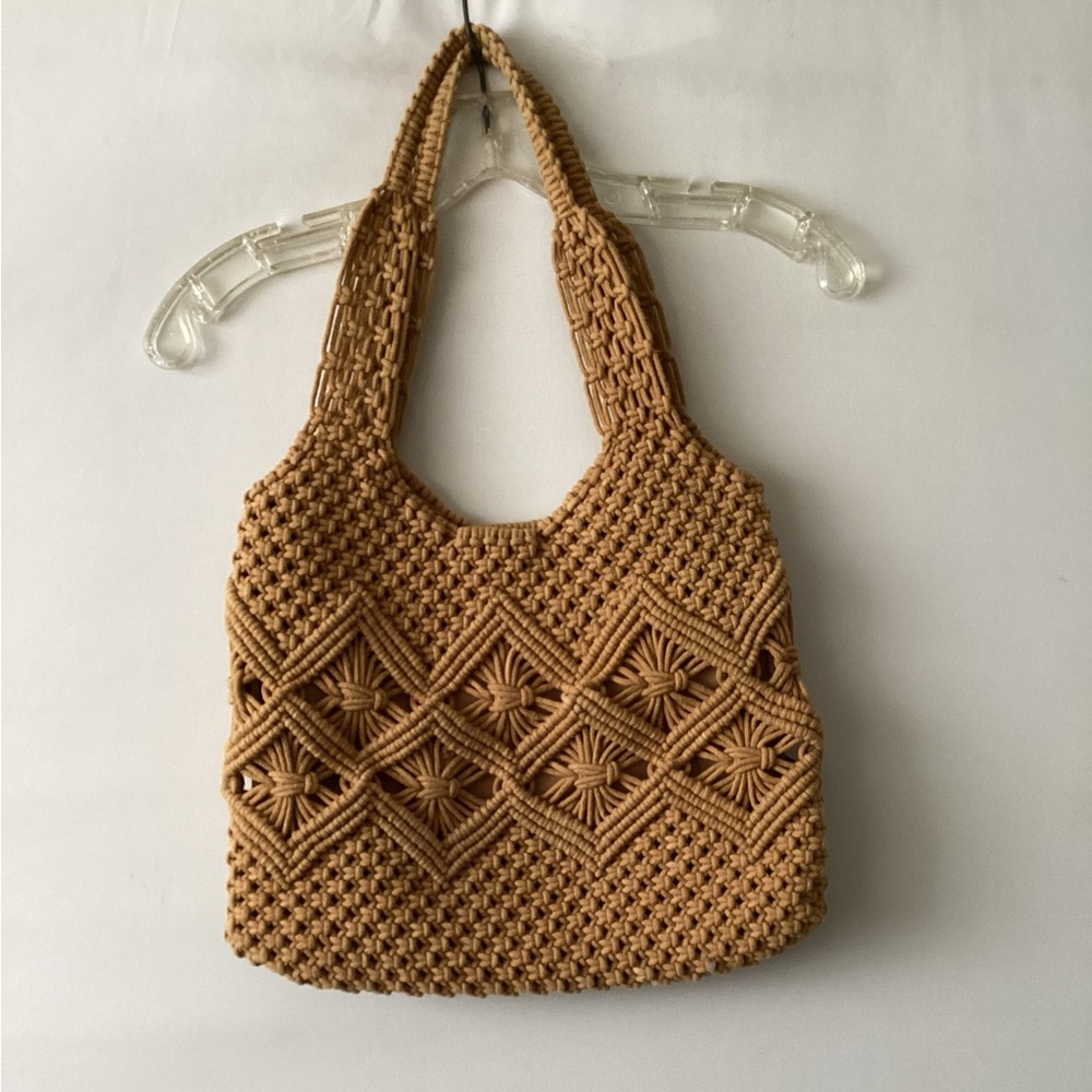 Nannette Lepore Handcrafted Tan Woven Bag